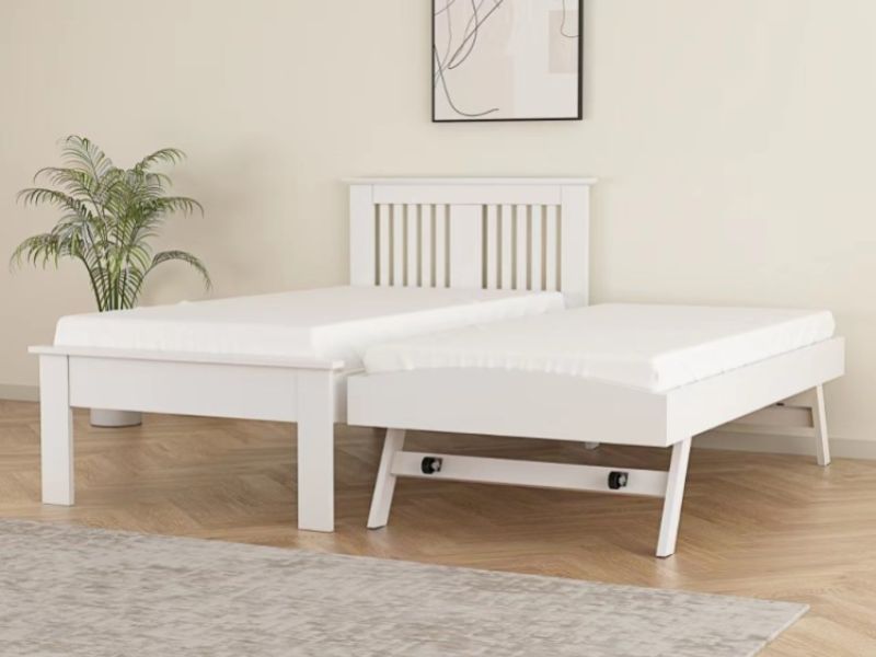 Flintshire Hendre 3ft Single White Wooden Guest Bed