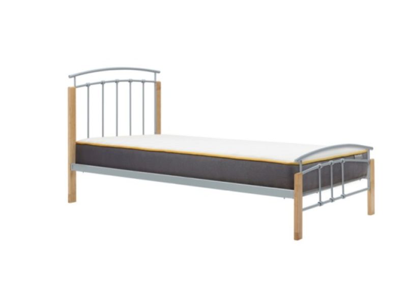 Birlea Tetras 3ft Single Silver Metal Bed Frame