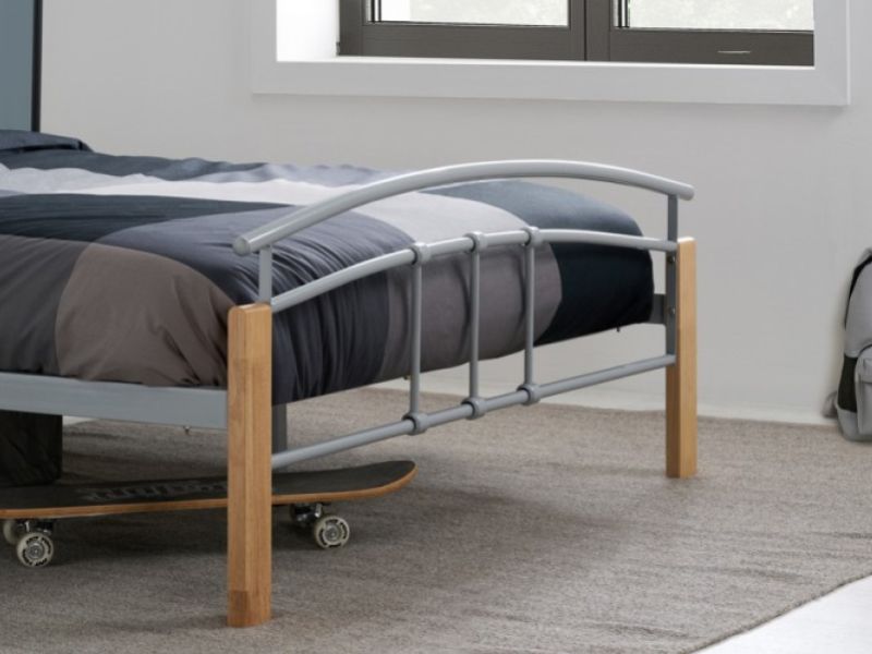 Birlea Tetras 3ft Single Silver Metal Bed Frame