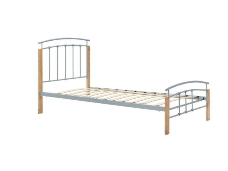 Birlea Tetras 3ft Single Silver Metal Bed Frame