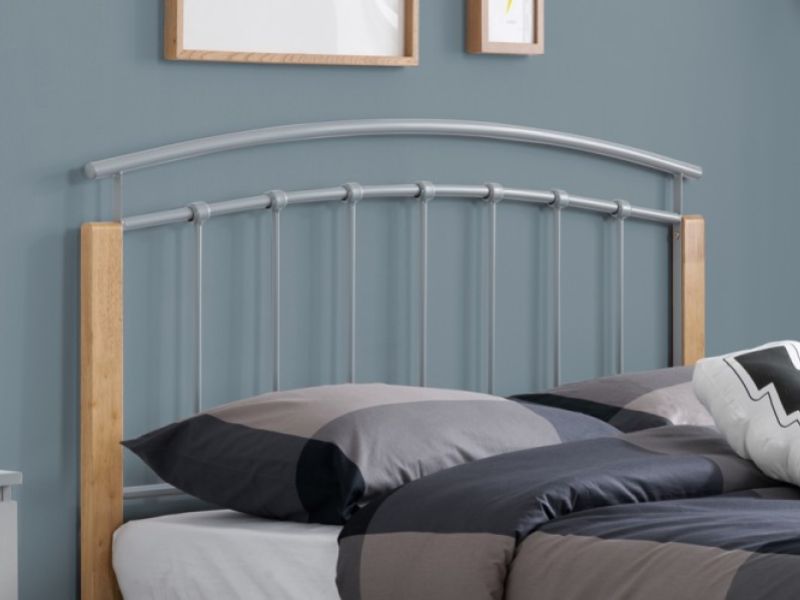 Birlea Tetras 4ft6 Double Silver Metal Bed Frame