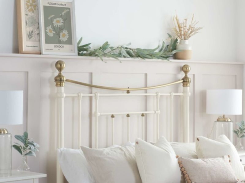 Birlea Bronte 4ft6 Double Cream Metal Bed Frame