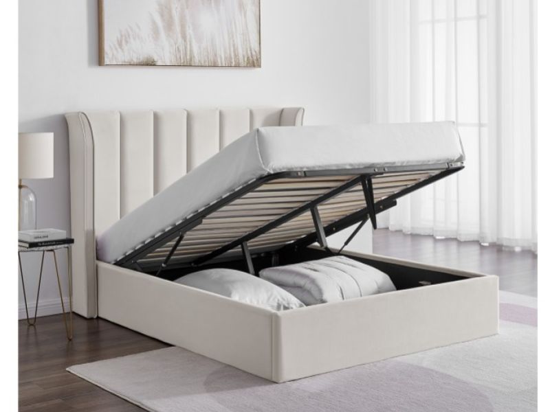 Limelight Polaris 5ft Kingsize Natural Fabric Ottoman Bed Frame