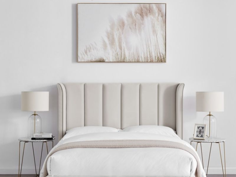 Limelight Polaris 5ft Kingsize Natural Fabric Ottoman Bed Frame