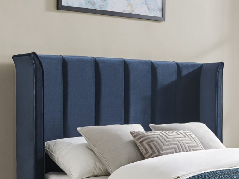 Limelight Polaris 4ft6 Double Navy Blue Fabric Ottoman Bed Frame