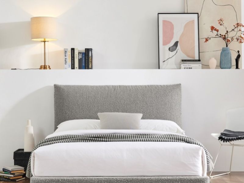 Limelight Luna 4ft6 Double Dove Grey Boucle Fabric Bed Frame