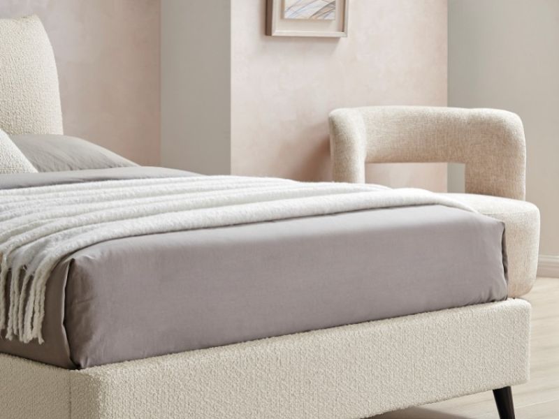 Limelight Luna 4ft6 Double Ivory Boucle Fabric Bed Frame