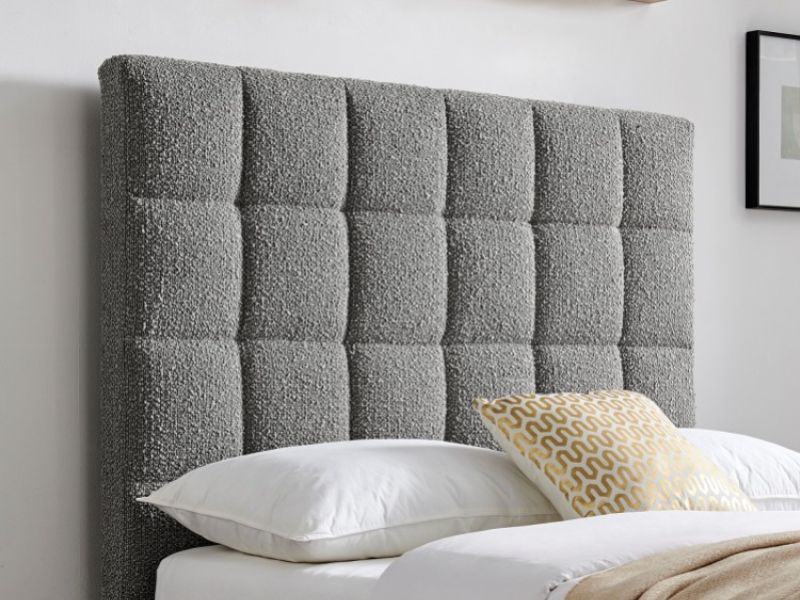 Limelight Starla Square 4ft6 Double Dove Grey Boucle Fabric Ottoman Bed Frame