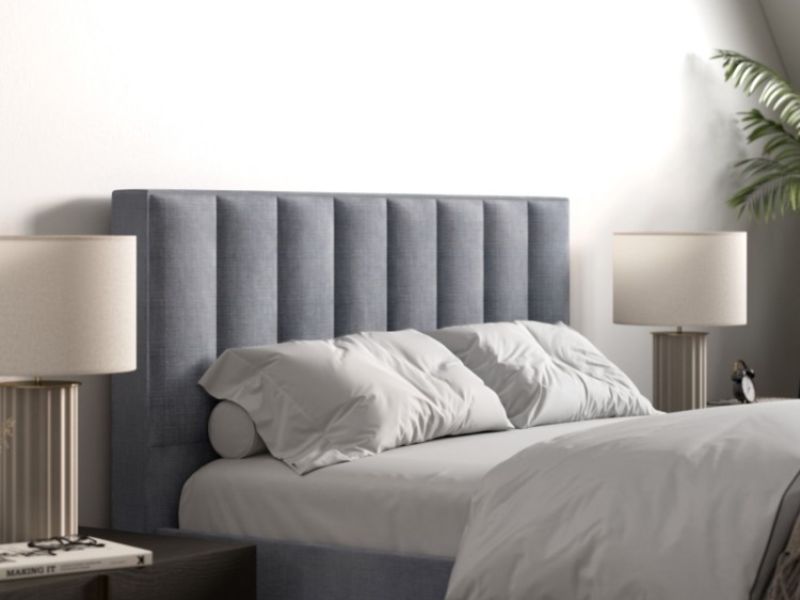 Flair Furnishings Riverside 4ft6 Double Grey Fabric Bed Frame