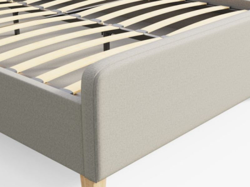 GFW Ashbourne 5ft Kingsize Natural Fabric Bed Frame