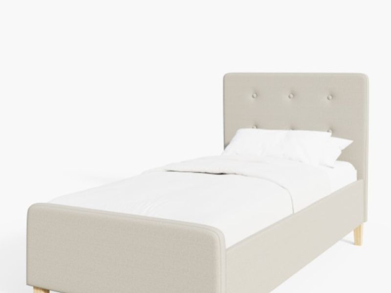 GFW Ashbourne 3ft Single Natural Fabric Side Lift Ottoman Bed Frame