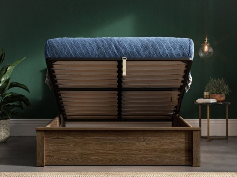 Emporia Monaco 4ft6 Double Warm Oak Ottoman Bed Frame