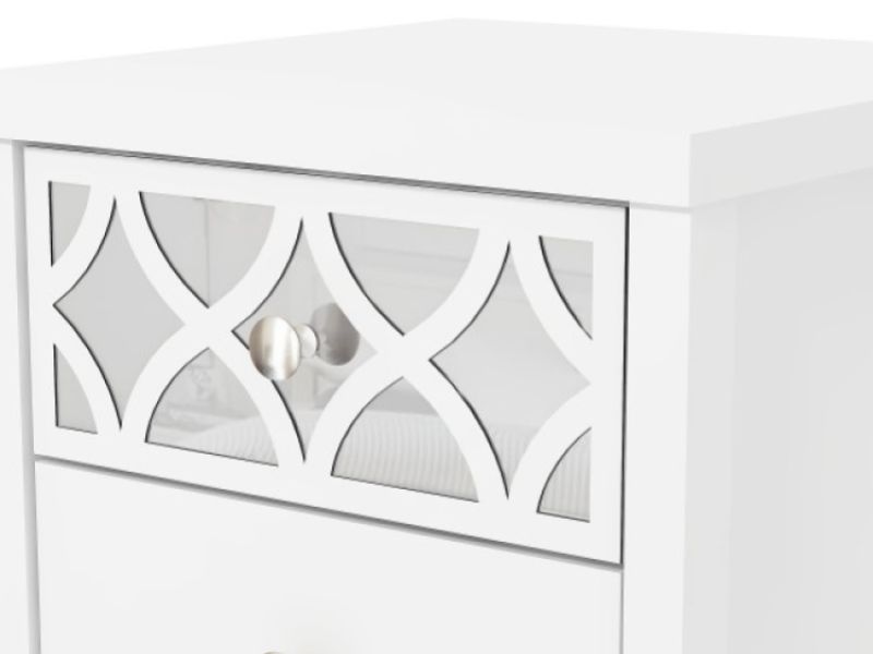 GFW Arianna 3 Drawer Bedside Table White