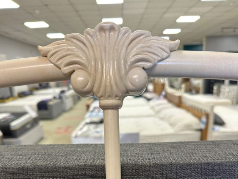 STORE CLEARANCE Bentley Designs Lauren 4ft6 Double Ivory Metal Headboard SLIGHT DAMAGE