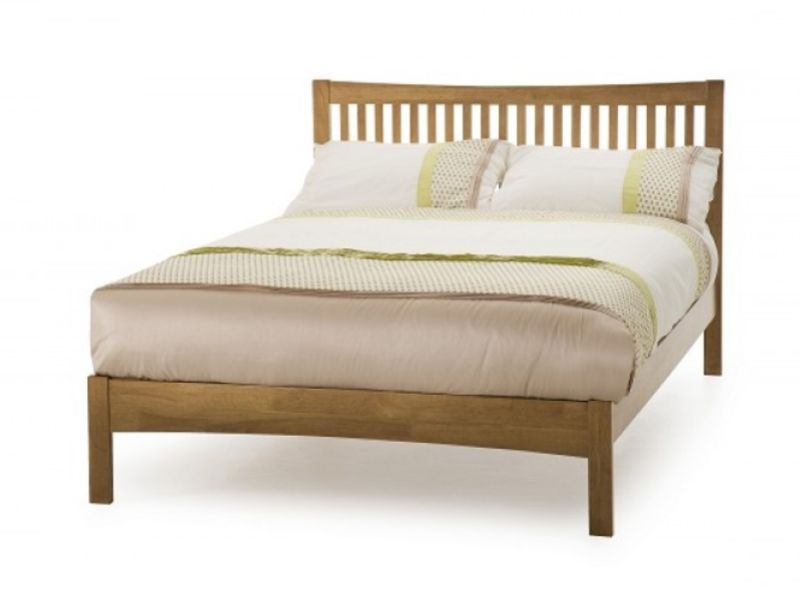 Serene Mya Honey Oak Finish 4ft Small Double Wooden Bed Frame