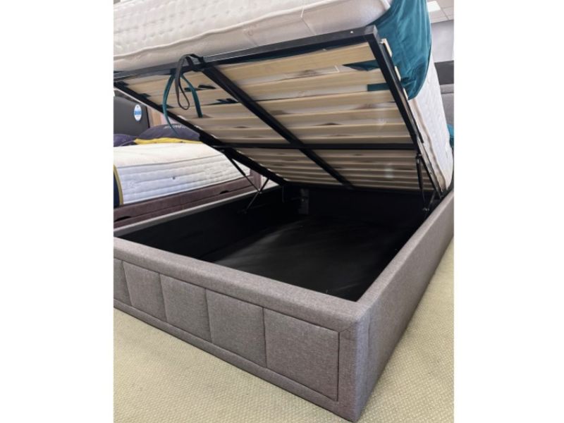 STORE CLEARANCE Sweet Dreams Franklyn 4ft Small Double Grey Fabric Ottoman Bed Frame