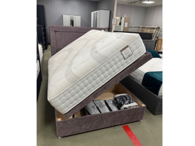 STORE CLEARANCE Embleton 1000 Pocket 4ft6 Double Ottoman Bed With Headboard