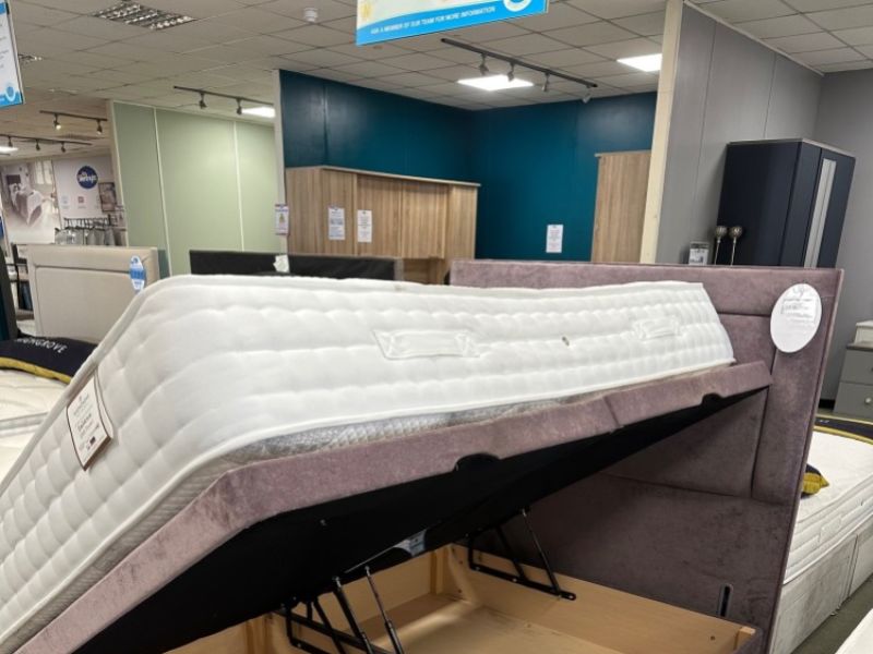 STORE CLEARANCE Embleton 1000 Pocket 4ft6 Double Ottoman Bed With Headboard