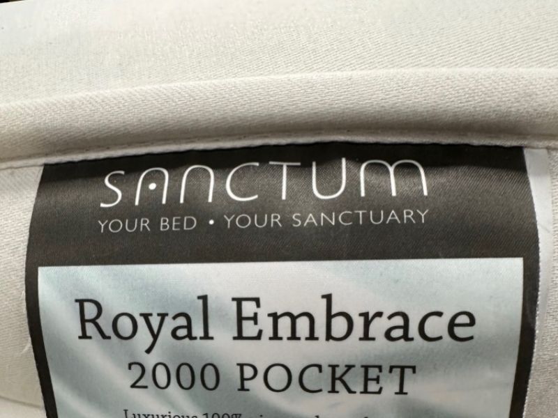 STORE CLEARANCE Sanctum Royal Embrace 2000 Pocket 5ft Kingsize 2 Drawer Bed With Headboard