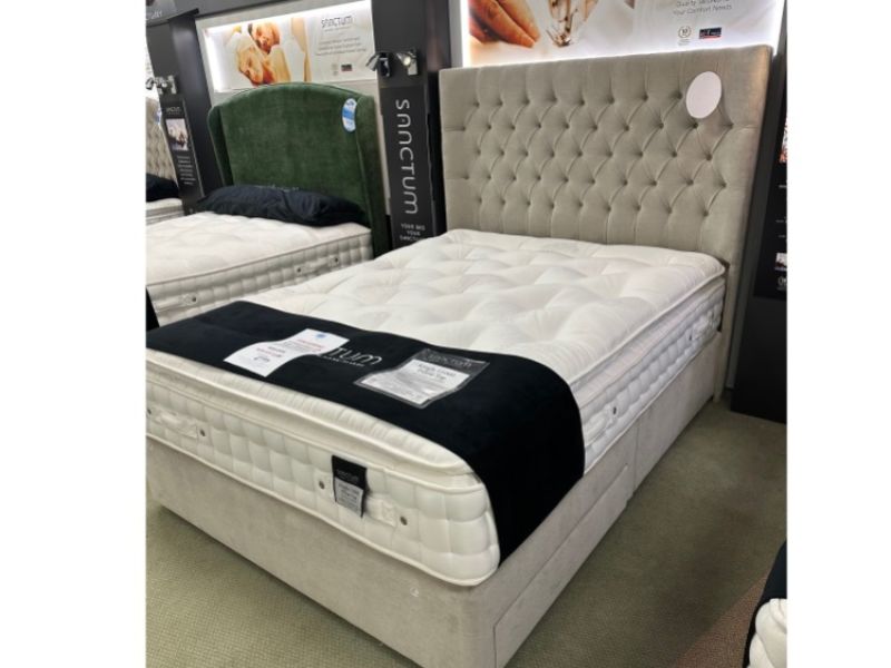 STORE CLEARANCE Sanctum Kingley 11000 Pocket 5ft Kingsize 2 Drawer Bed With Headboard