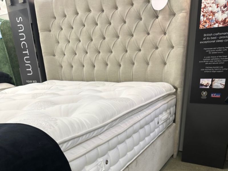 STORE CLEARANCE Sanctum Kingley 11000 Pocket 5ft Kingsize 2 Drawer Bed With Headboard