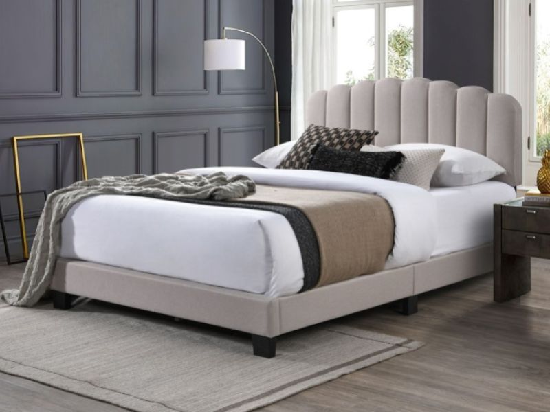 Flintshire Hope 4ft Small Double Pebble Fabric Bed Frame