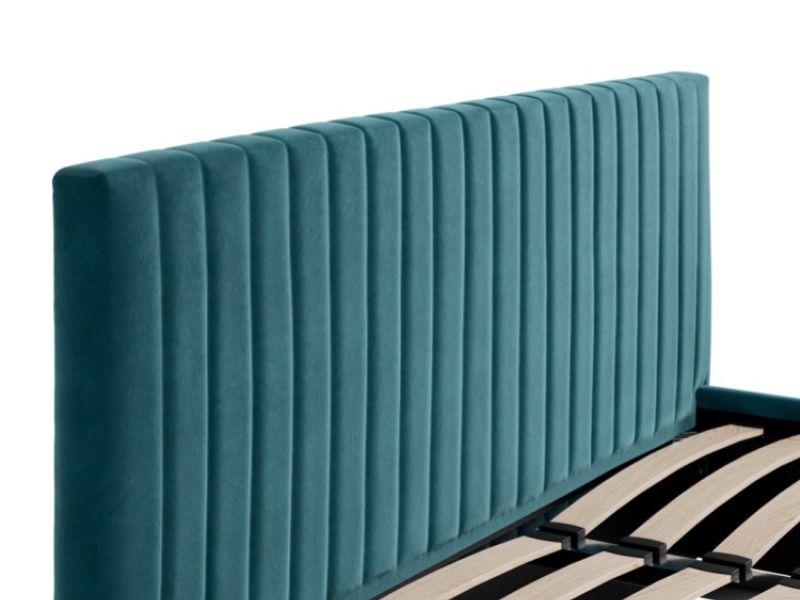 LPD Berlin 4ft6 Double Teal Fabric Ottoman Bed Frame