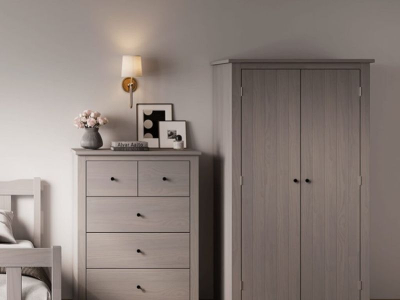LPD Havana Pine 2 Door Wardrobe In Grey