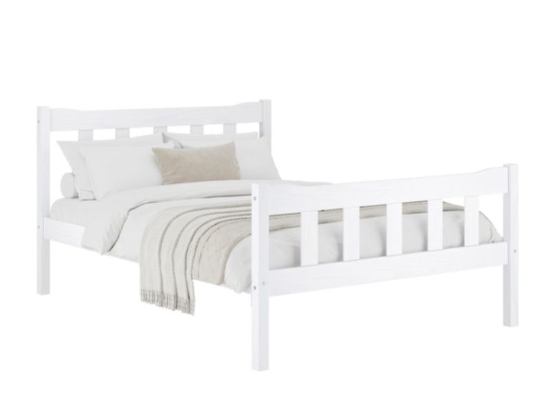 LPD Havana 4ft6 Double White Wooden Bed Frame