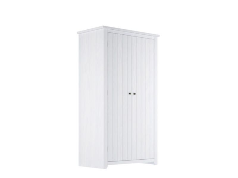 LPD Havana Pine 2 Door Wardrobe In White