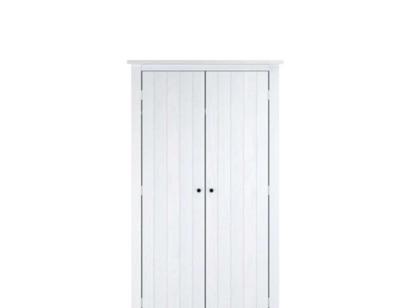 LPD Havana Pine 2 Door Wardrobe In White