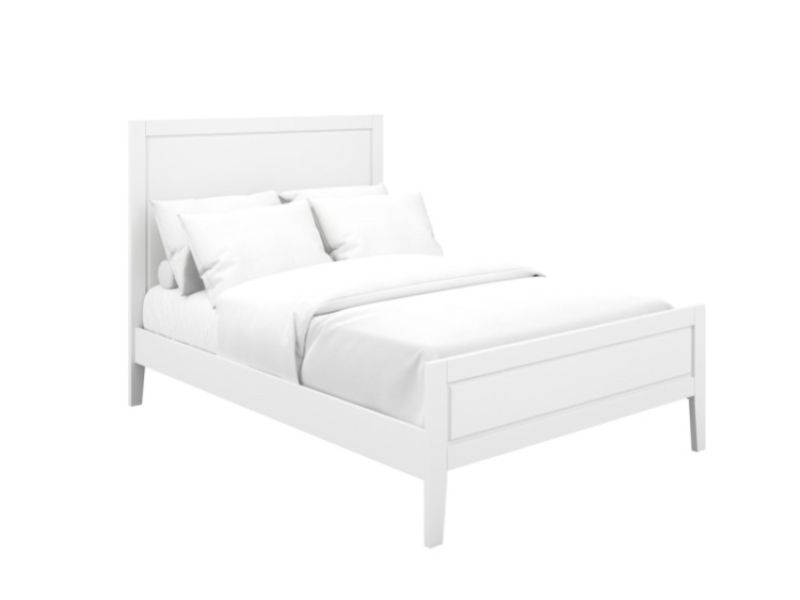 LPD Bay 5ft Kingsize White Wooden Bed Frame