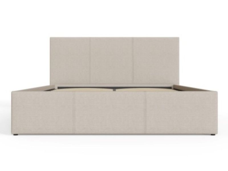 GFW End Lift Ottoman 4ft6 Double Natural Fabric Bed Frame