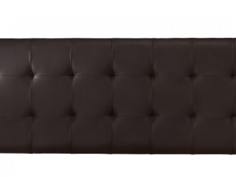 Serene Romana 4ft Small Double Brown Faux Leather Headboard