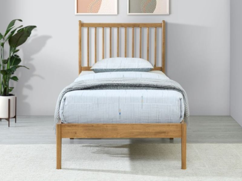 Flintshire Padeswood 3ft Single Oak Finish Wooden Bed Frame