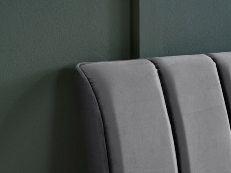 Birlea Clover 4ft Small Double Grey Velvet Fabric Bed Frame