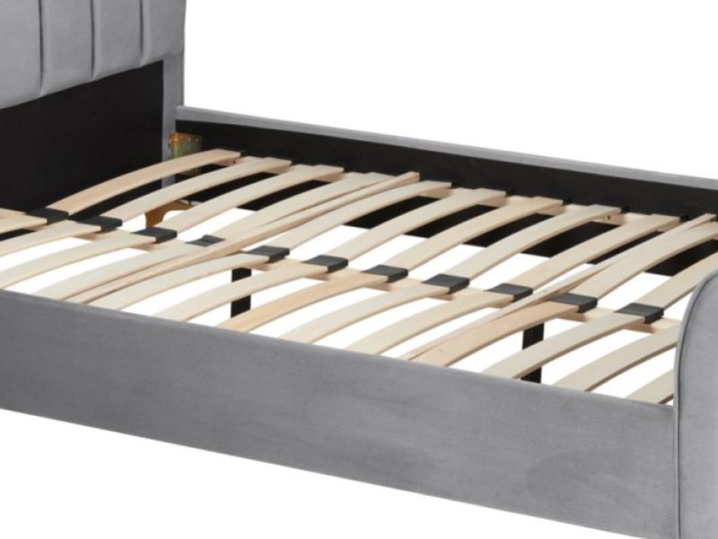 Birlea Clover 4ft Small Double Grey Velvet Fabric Bed Frame