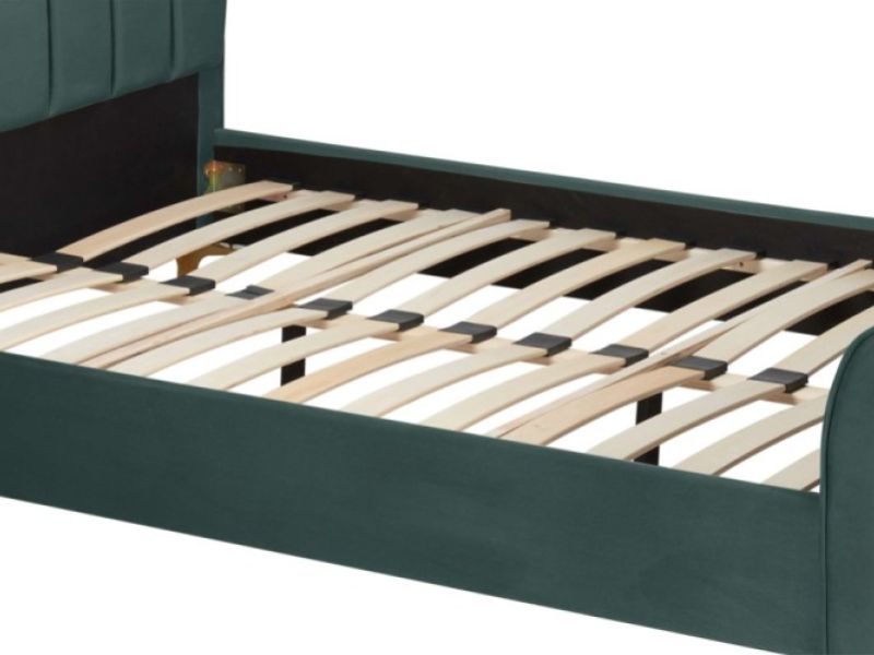 Birlea Clover 5ft Kingsize Green Velvet Fabric Bed Frame