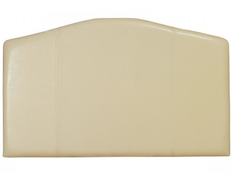 Serene Rosa 4ft Small Double Cream Faux Leather Headboard