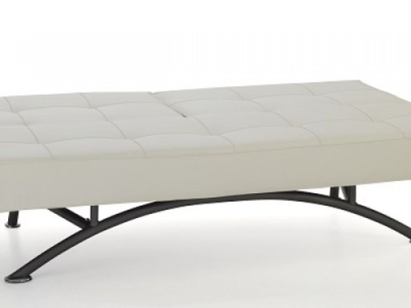 Serene Pavia Orchard White Faux Leather Sofa Bed