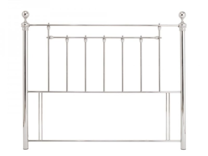 Serene Benjamin 4ft Small Double Nickel Metal Headboard