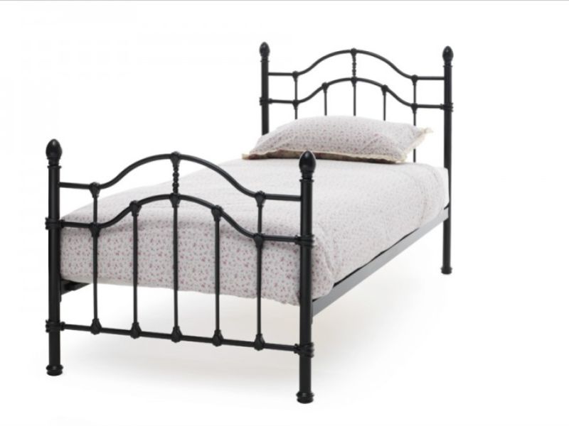 Serene Paris 3ft Single Black Metal Bed Frame