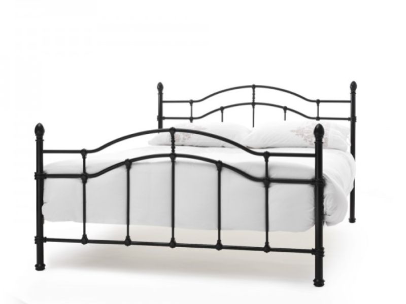 Serene Paris 4ft6 Double Black Metal Bed Frame
