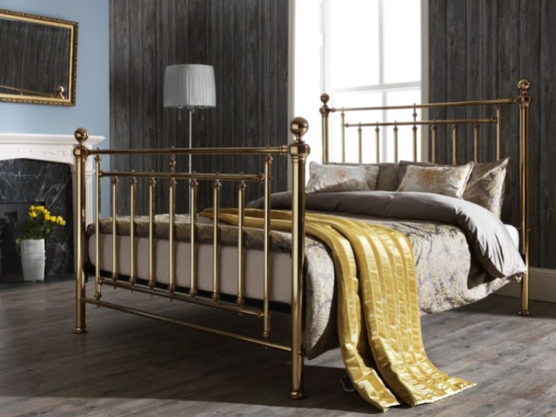 Serene Solomon 5ft King Size Brass Metal Bed Frame