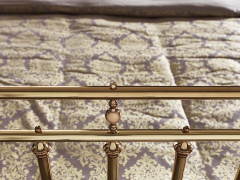 Serene Solomon 5ft King Size Brass Metal Bed Frame
