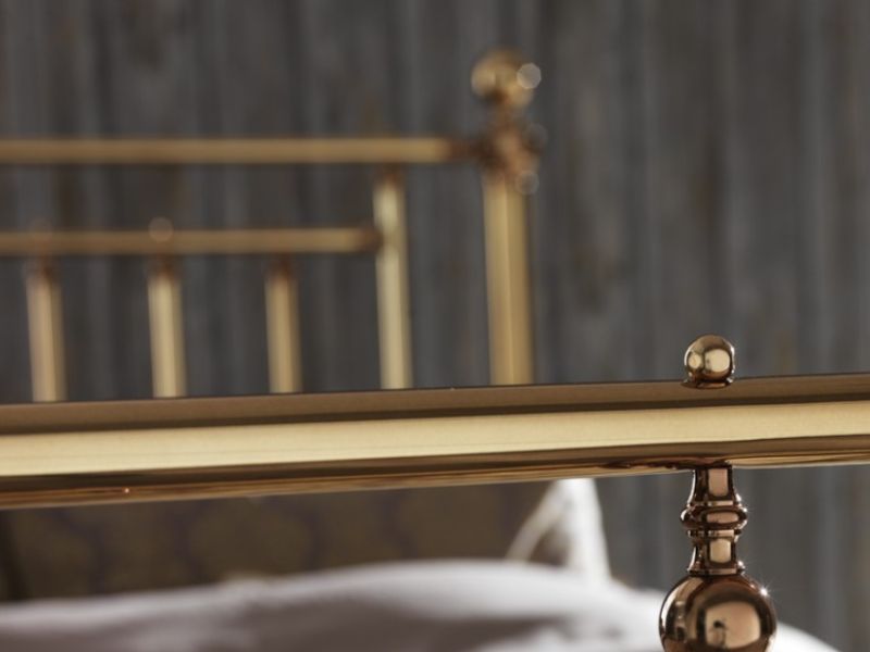 Serene Solomon 5ft King Size Brass Metal Bed Frame