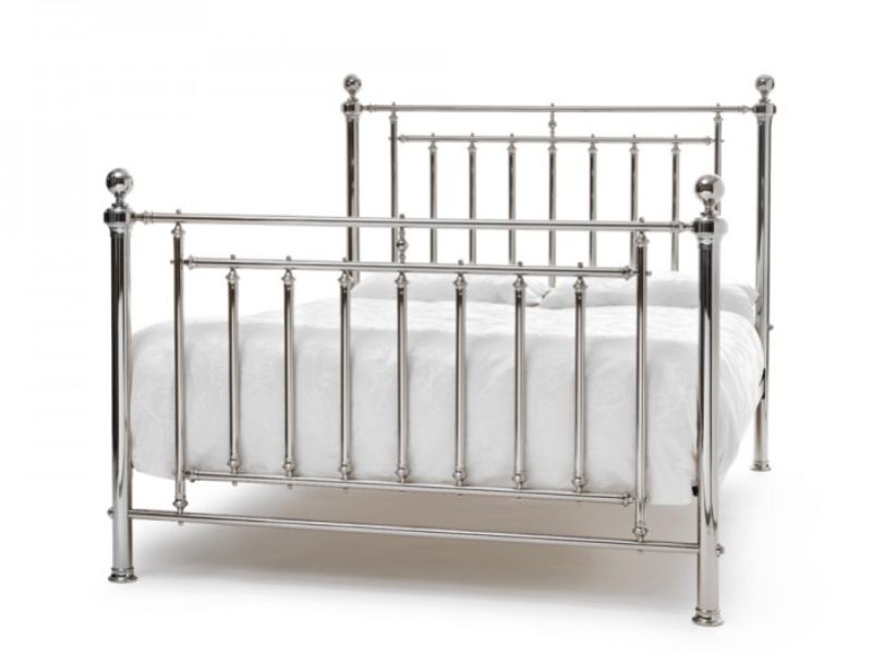 Serene Solomon 5ft King Size Nickel Metal Bed Frame