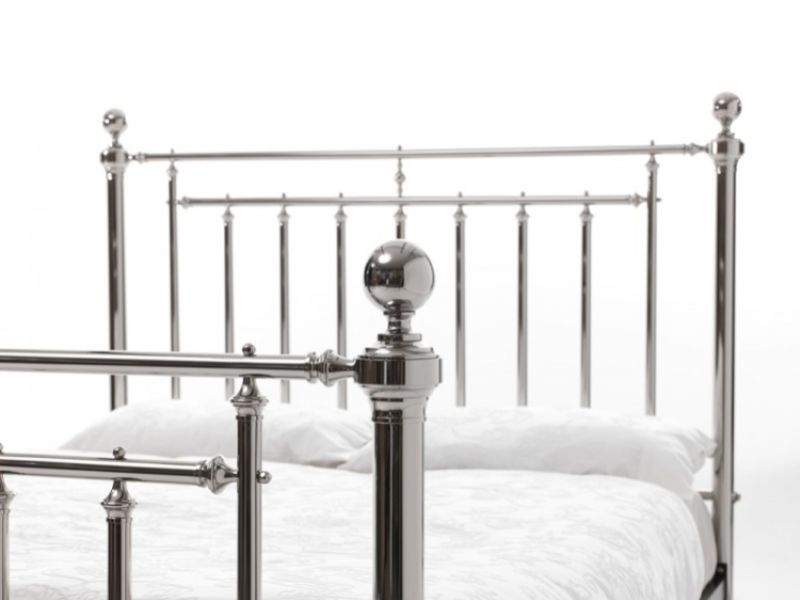 Serene Solomon 5ft King Size Nickel Metal Bed Frame