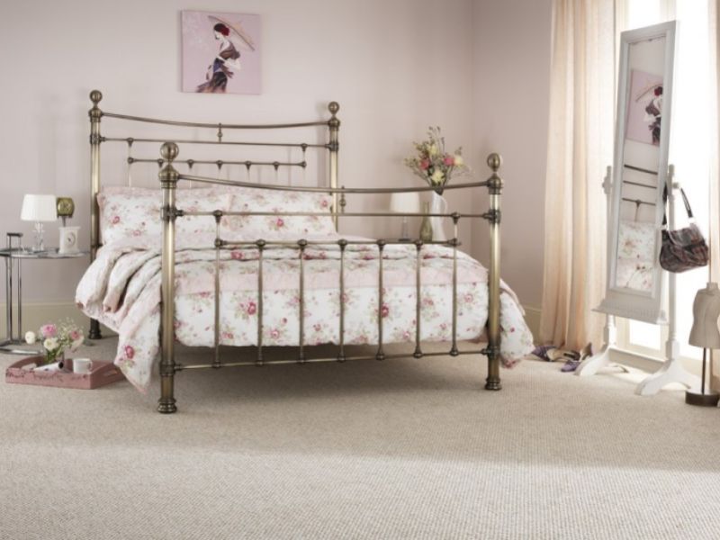 Serene Edmond 5ft King Size Brass Metal Bed Frame
