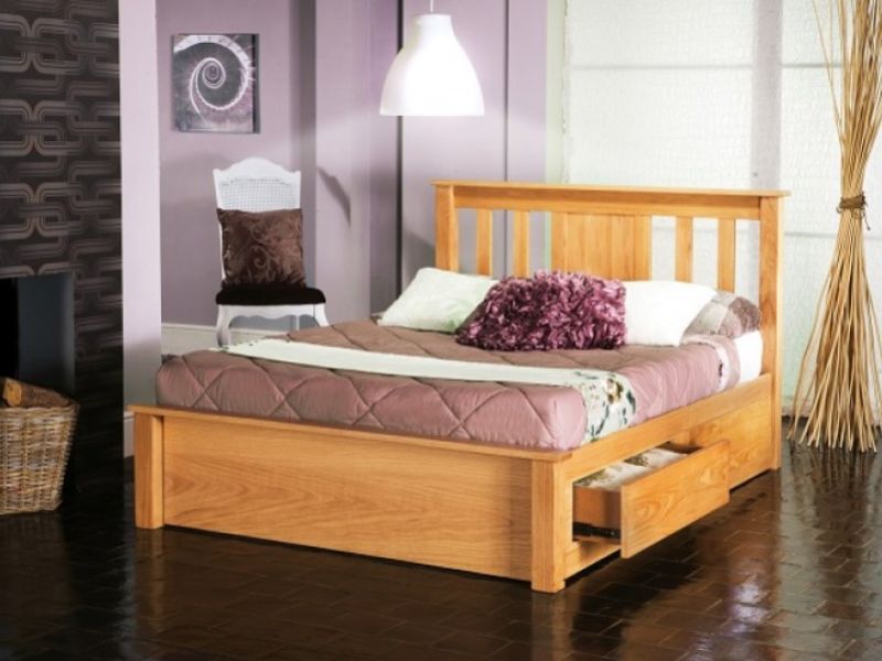 Limelight Vesta 5ft Kingsize Oak  Bed Frame with Drawers